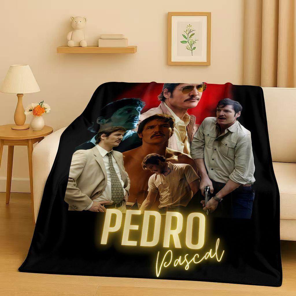 Fashion Pedro Pascal Handsome Actor Flannel Blanket,Ultra Soft Warm Plush Throw for Home Bedroom Bed Sofa Cover Kids Picnic Gift