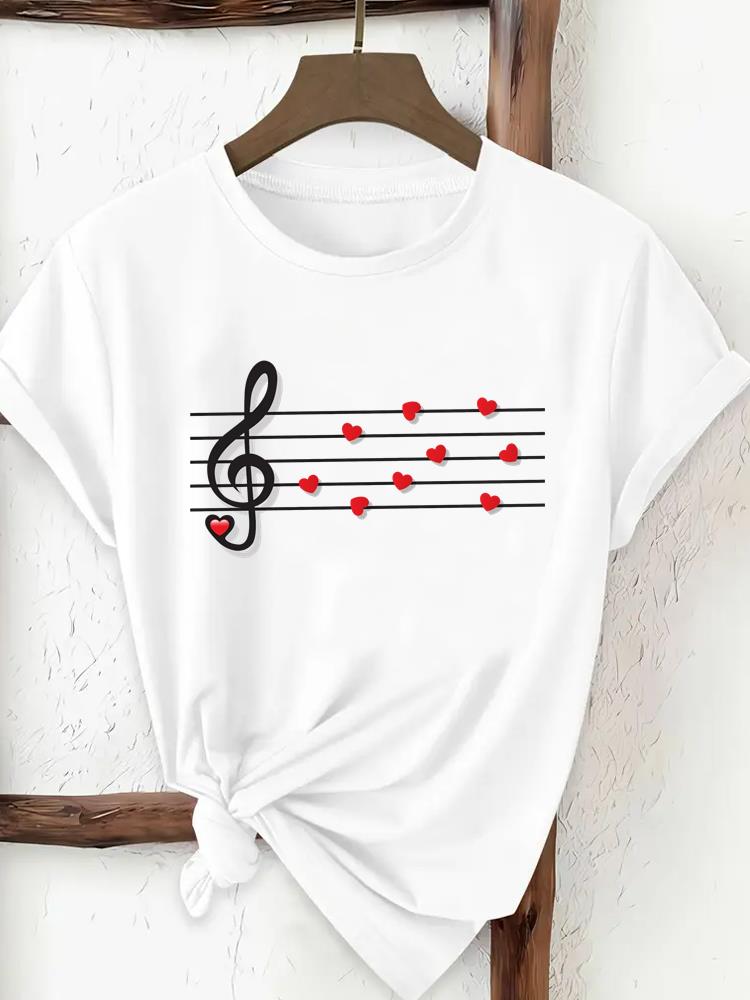 (Asian Size) cartoon letter  Tee Top Woman Print Women Clothing Short Sleeve T Shirt Fashion Female Graphic T-shirts