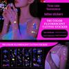 Neon Glow Music Festival Tattoo Stickers: Bright Fluorescent Designs for Concerts and Parties