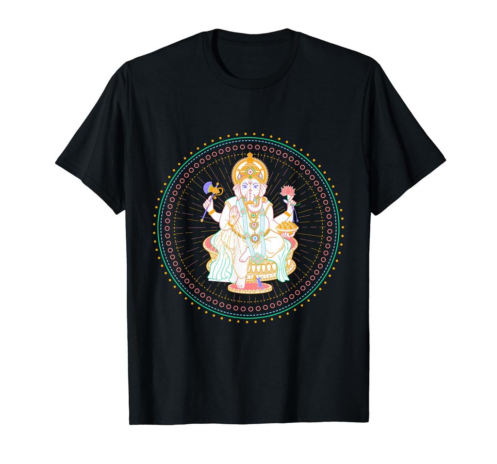 Ganesha Namaste Yoga Mandala Asian Hindu Meditation Chakra T-Shirt