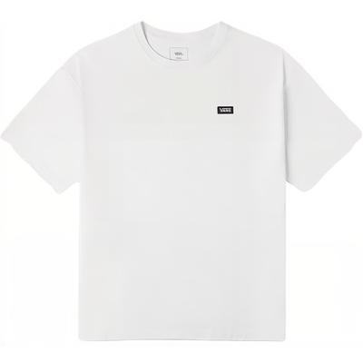 Vans Patogūs apvalios apykaklės trumparankoviai marškinėliai su mažu logotipu, unisex, balti VN000NW0WHT