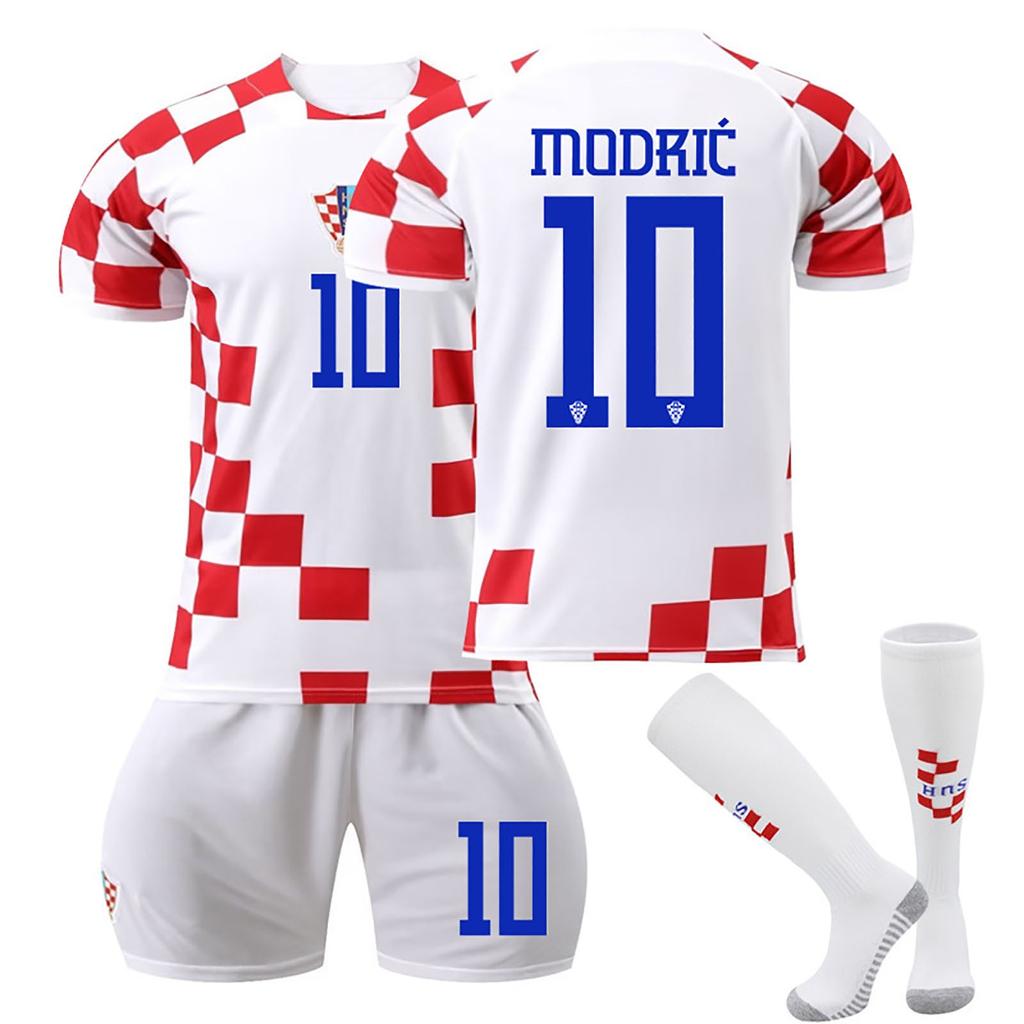 2223 Croatia Home Jerseys Children's Football Training Suit Set