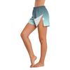 Women's Gradient Adjustable Side Shorts No Pockets Easy Closure Loose Fit Casual Bottoms