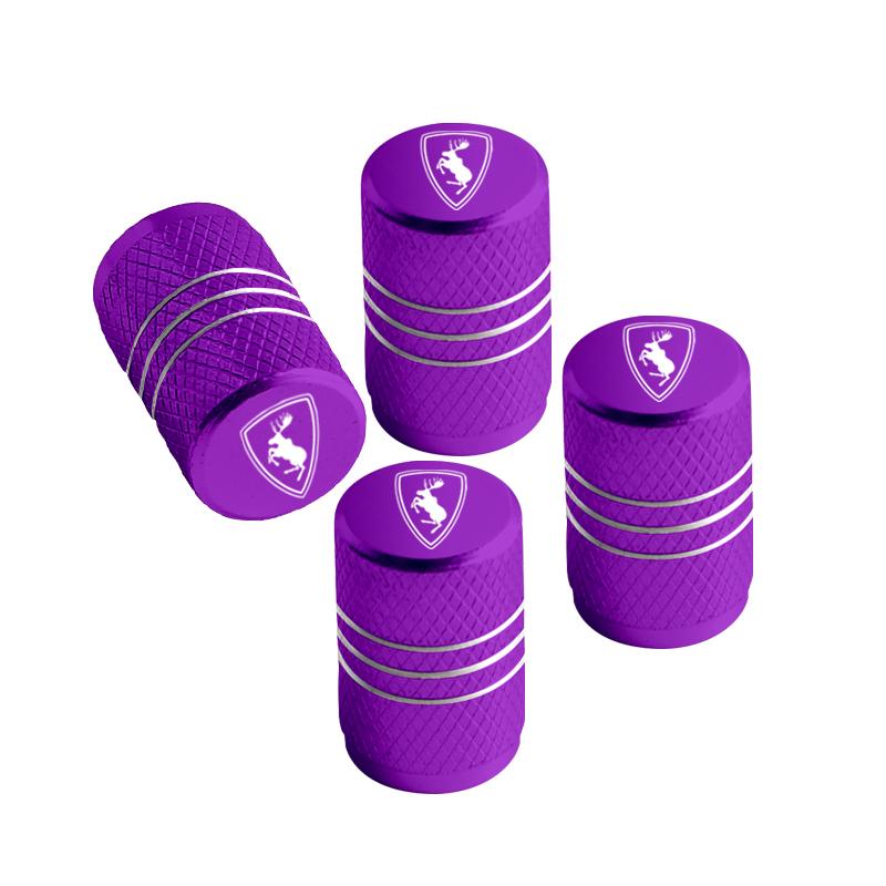 4pcs For Volvo Elk Prancing Moose Logo Ocean V40 V60 XC40 XC90 XC60 S40 Aluminum Car Wheel Tire Valve Cap Covers Tyre Rim Stem