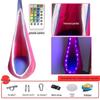Cadeira de Balanço Suspensa Portátil com Iluminação LED para Crianças – Balanço Criativo de Nylon para Interior/Exterior
