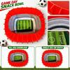 Contenant Seau à Popcorn Forme Stade avec Design Terrain de Football Matériau Plastique Durable Convient pour Événements et Collectionneurs
