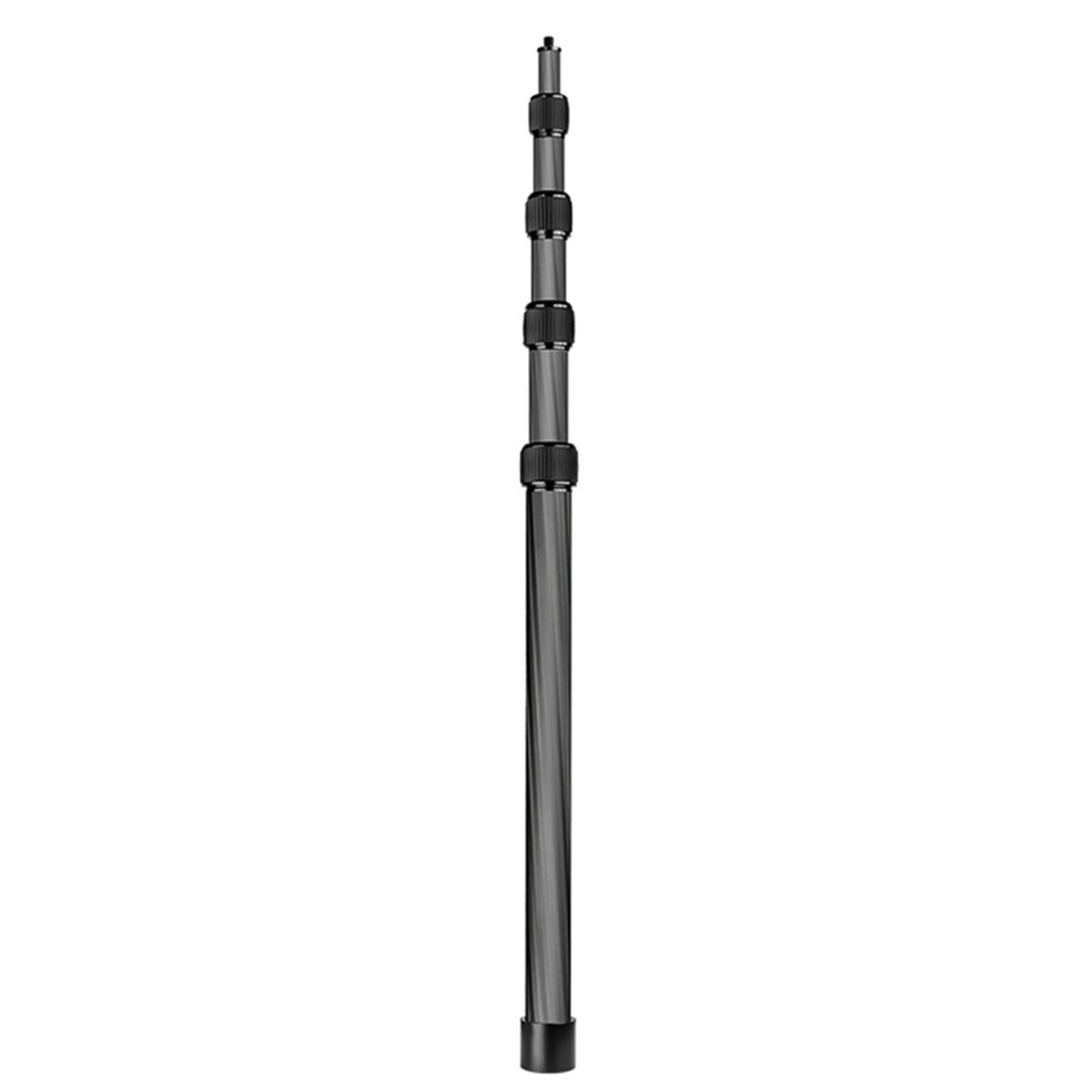 Kaisai Handheld Microphone Boom Arm 6 Section Extendable Mic Arm Carbon Fiber Boom Pole For Microphones 1 4 Inch Screw &