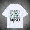 Hatsune Miku Cat Ear "Love Music" Anime T-Shirt, Unisex Virtual Singer Streetwear Oversized Tee, 100% Cotton Casual Short Sleeve Top