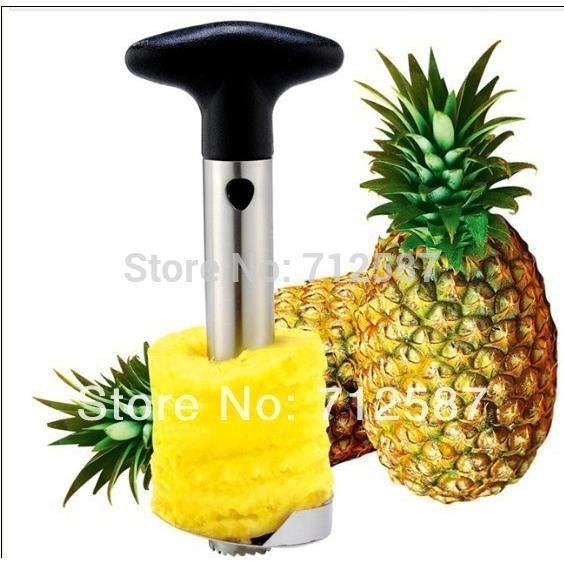 Découpeur d'Ananas - Inox - Trancheur et Videur - Métallique - Outil de Cuisine - Essentiel