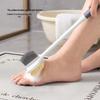 Long-Handled Double-Sided Soft Bristle Foot and Back Scrubber with Exfoliating Grinder for Bathroom.