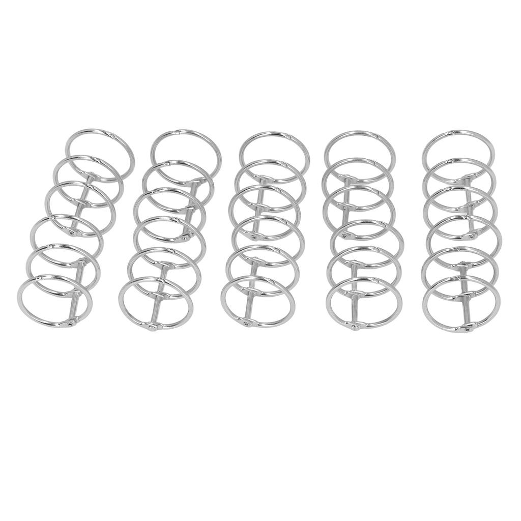 10 Stück 3 Ring Metall Loseblattbinder Edelstahl Buchringe Fotoalbum Bindespiralen für