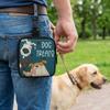Waterproof Dog Treat Pouch Zipper Closure Transparent Window Pet Training Reward Bag Printed Design Leak-Proof Dog Care Bag