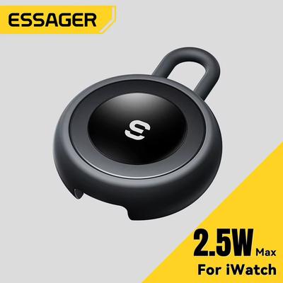 Essager Carregador magnético sem fio para relógio Apple Watch portátil USB tipo C carregador rápido para iWatch série 9 8 7 6 5 Ultra 2 SE