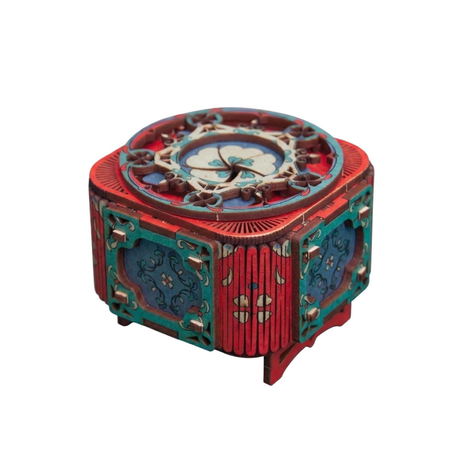 Wooden 3D Mechanical Music Box Puzzle One Size