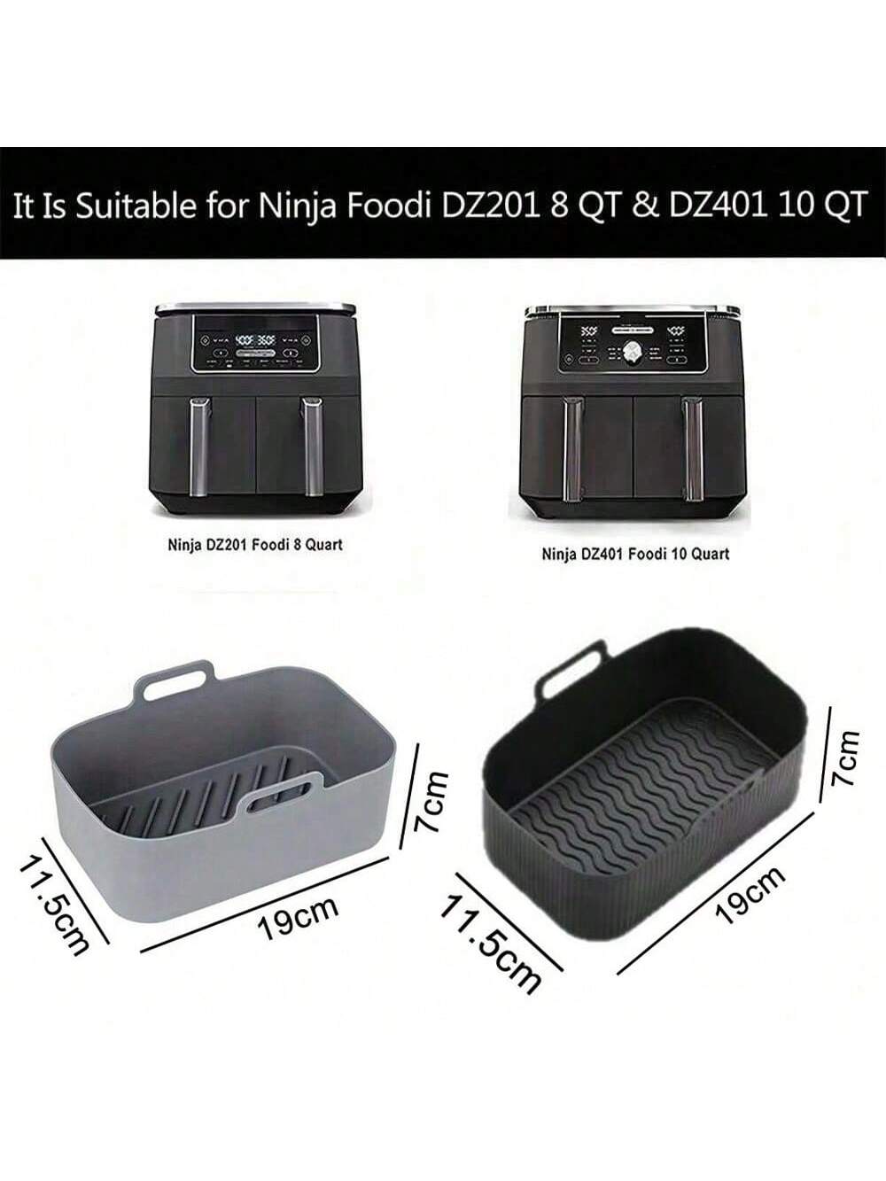 

1pcs Air Fryer Silicone Baking Mat, Air Fryer Baking Tray Silicone Baking Tray Baking Special/Reusable Air Fryer Pan Replacement