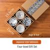 Ruhan Ceramic Japanese Style 4-Bowl Dinnerware Set