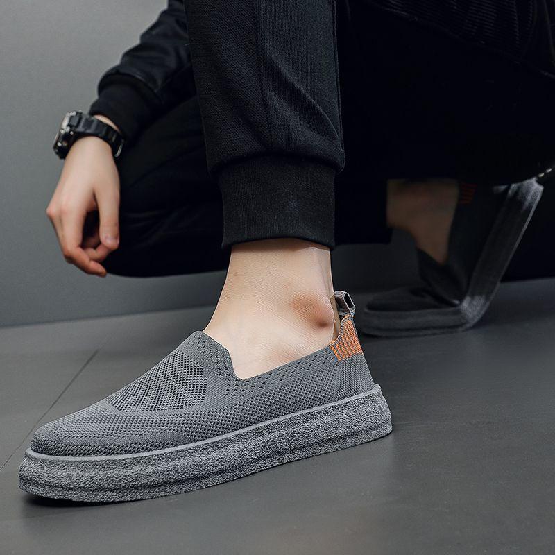 Fashion Sneakers Young Students Korean Style Non Slip Mesh Male Shoe Height Increasing Breathable Common Luxury Sale Men's Casual Shoes