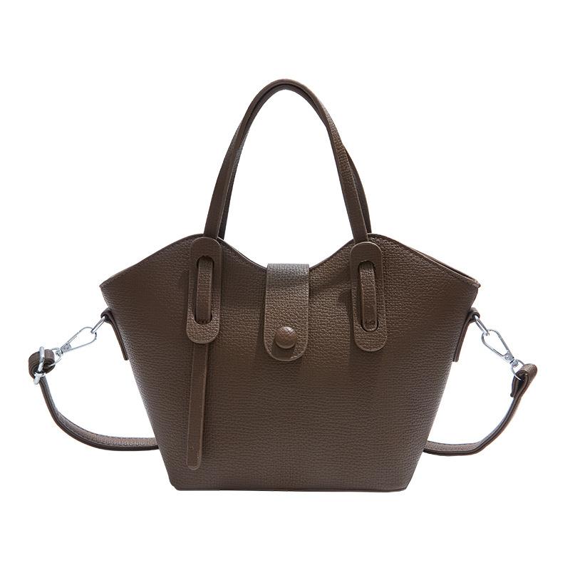 Simple texture lychee pattern portable wing bag autumn new hand bag shoulder messenger bag