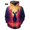 Novelty Colorful Deer 3D Printed Hoodie Funny Fashion Casual Personality Hip Hop Long Sleeve Cool Pullover