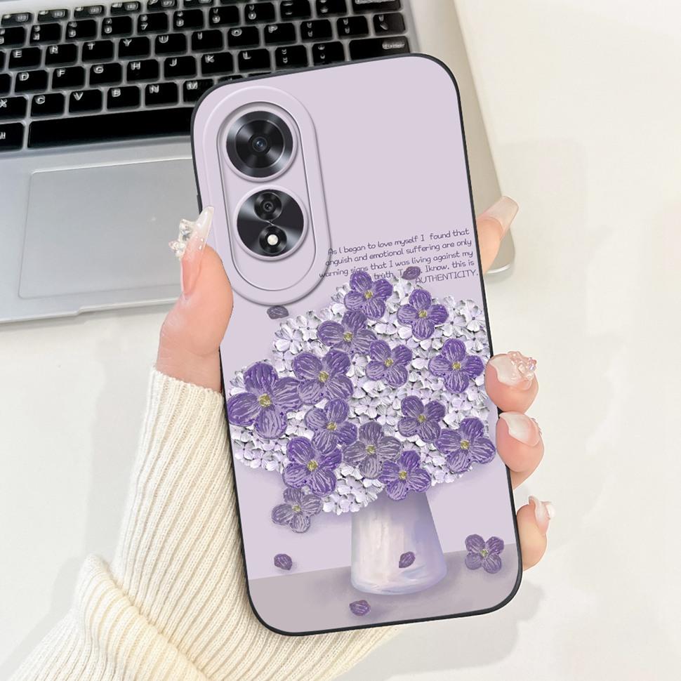 For Oppo A60 2024 Case CPH2631 Cute Cartoon Silicone Cover For Oppo A 60 A60 4G Phone Cases Fundas 6.67" OPPOA60 Bumper
