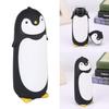 J-ouuo 300ml Portable Cute Penguin Glass Water Bottle Double-Layer Mug Travel Cup (Black)