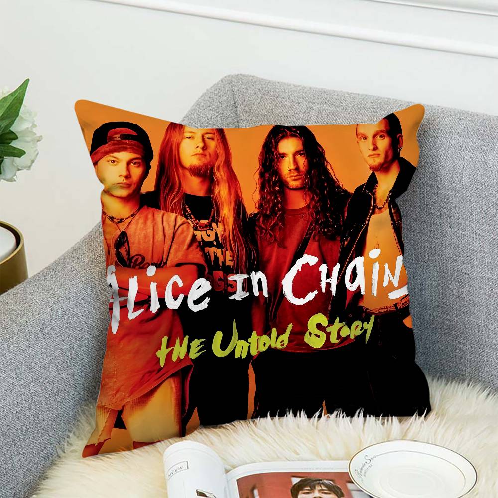 Band AAlice In Chains Pillow Case Sofa Decorative Home Doublesided Print Plush Square Throw Pillow Cushion Cover
