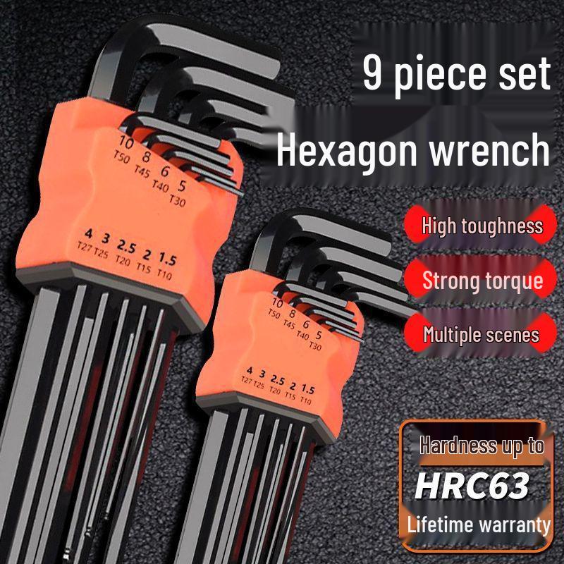 S2 Alloy Hex Wrench Set - Six-Point Torx Star Screwdrivers