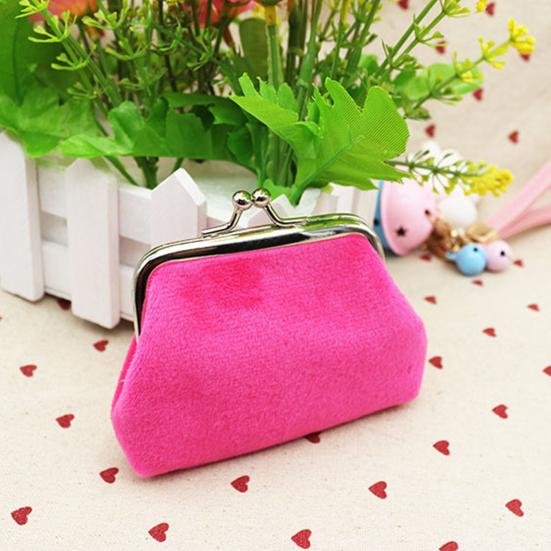 Mini Coin Purse, with Classic Kiss-lock Buckle Design, Portable Velvet Coin Purse, for Coins Earrings Lipstick Samples Daily Use