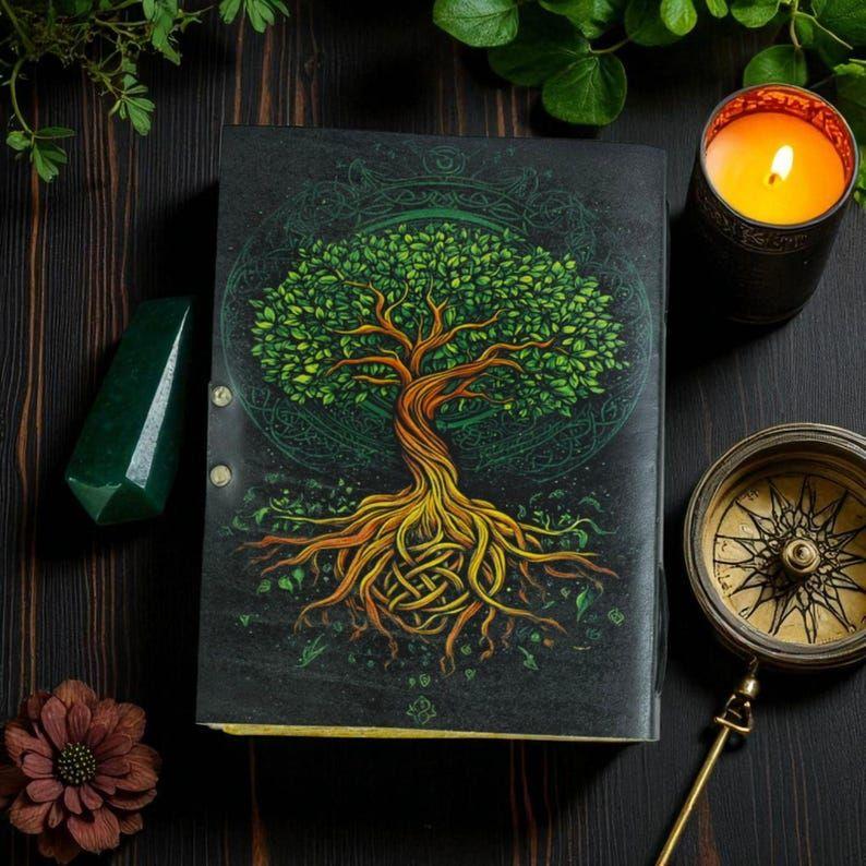 Tree of Life Leather Grimoire:  Book of Shadows