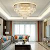 Luxury Black Crystal Chandelier round Ceiling Lamp for Living Room Bedroom Indoor Home Light Fixtures Elegant Crystal Lighting