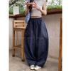 Idle Style Drawstring Matchet Pants Light Blue Casual Pants Women's Autumn Loose Loose Pants Easiest for Match Mop Pants Pants