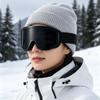 Adult TPU Cylindrical Ski Goggles With Reflective Coating Wide Field Of View Impact Resistant Windproof Snow Protection