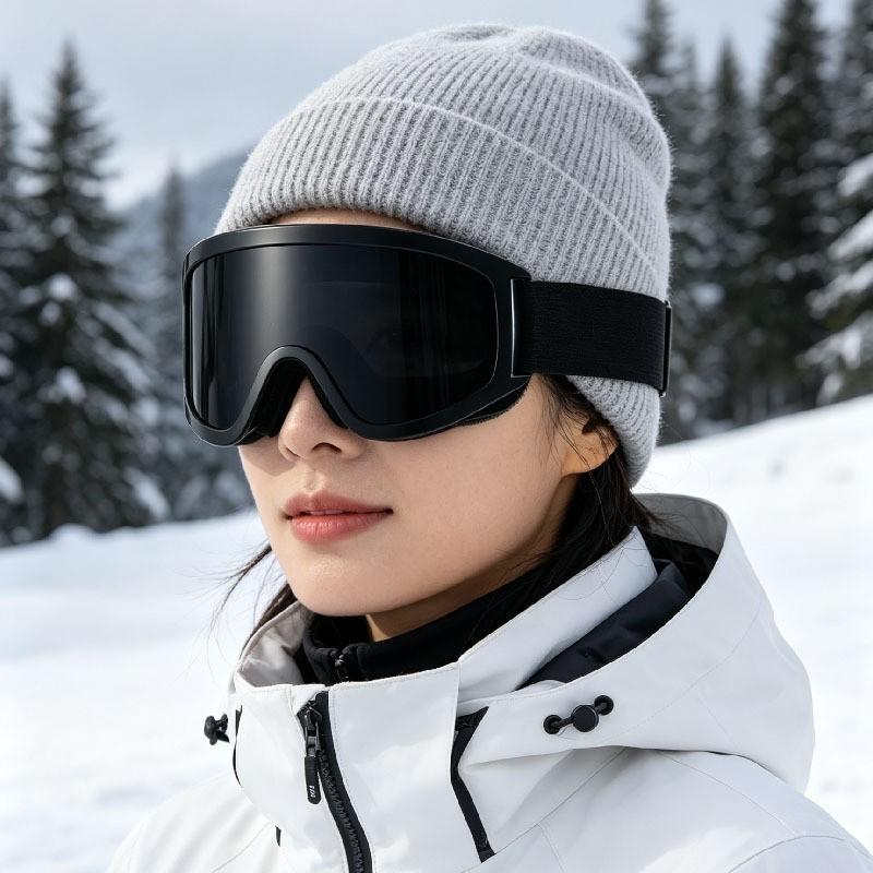 Adult TPU Cylindrical Ski Goggles With Reflective Coating Wide Field Of View Impact Resistant Windproof Snow Protection