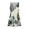 Women's Casual Fashion V-neck Sleeveless Floral Print Side Pocket Dress