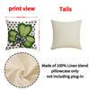 Clover Printed Throw Pillow Cover St. Patrick's Day Decorative Sofa Throw Pillow Cushion