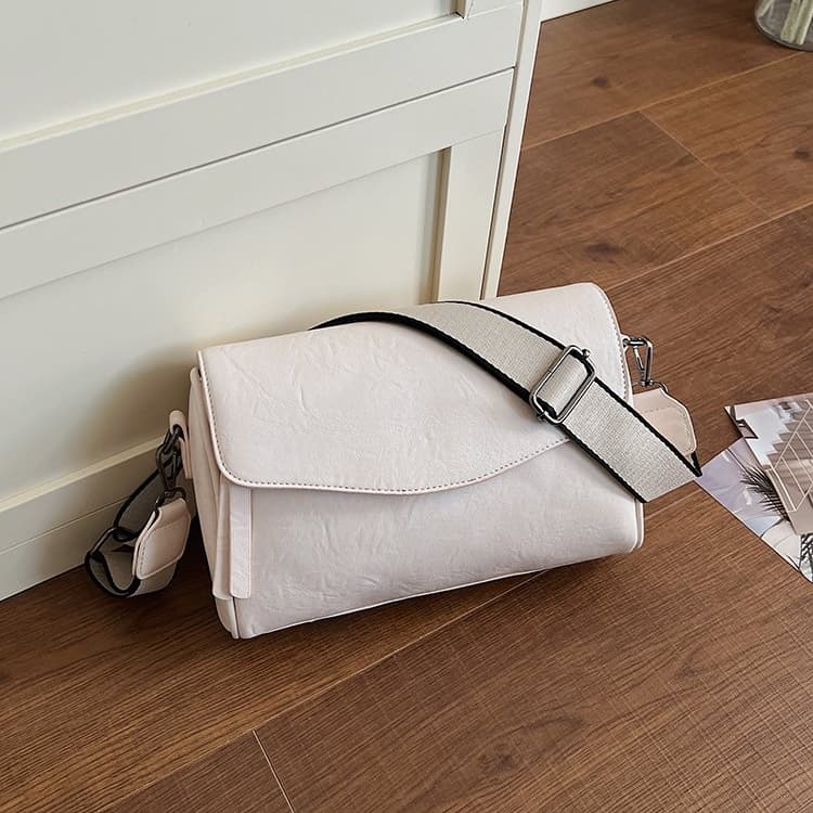 Dámská tote taška s klopou z voskované kůže, ramenní taška, messenger taška
