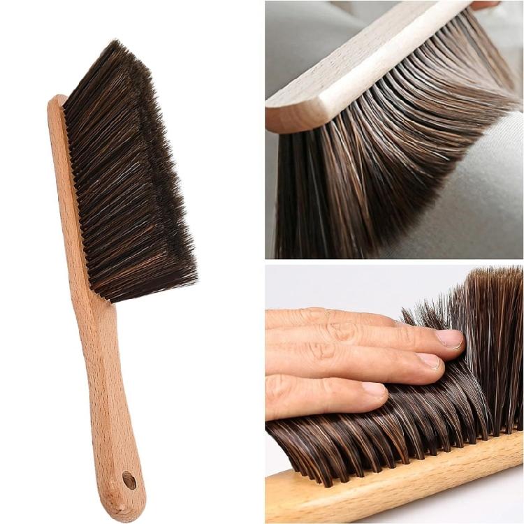Hand Broom with Soft Dense Bristles for Furniture and Car Dusting Brush Duster for Furniture, Drafting