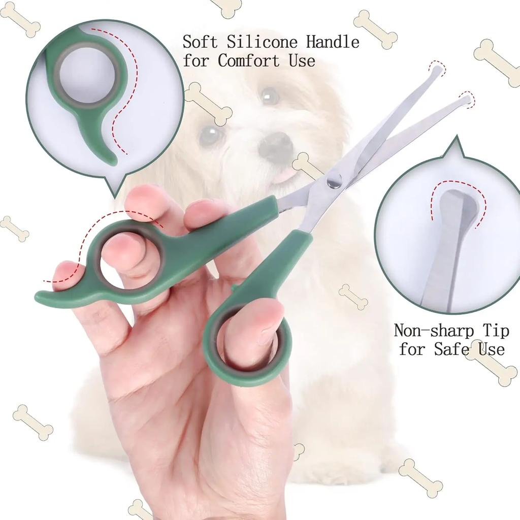 Stainless Steel Scissors Professional Dogs Hair Scissor  with Round Tip Pets Cat Dog Durable Safety Hair Dog Grooming Accessorie