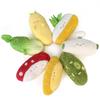 Plush Cartoon Vegetable & Fruit Pencil Cases: Broccoli, Garlic, Eggplant, Banana Design.