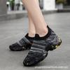 2025 New One-pedal Cloth Shoes Middle-aged and Elderly Mother Shoes Flying Woven Socks Shoes Soft Low Square Dance Shoes Light Dance