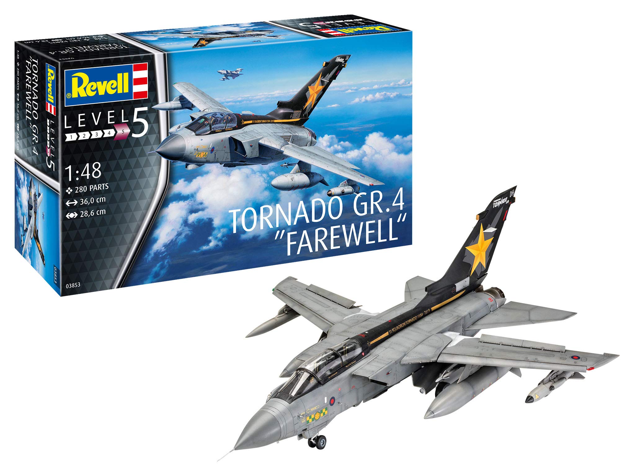 

Немецкий Revell RAF Tornado Прощальный Пластиковая модель 03853 1/48 GR.4