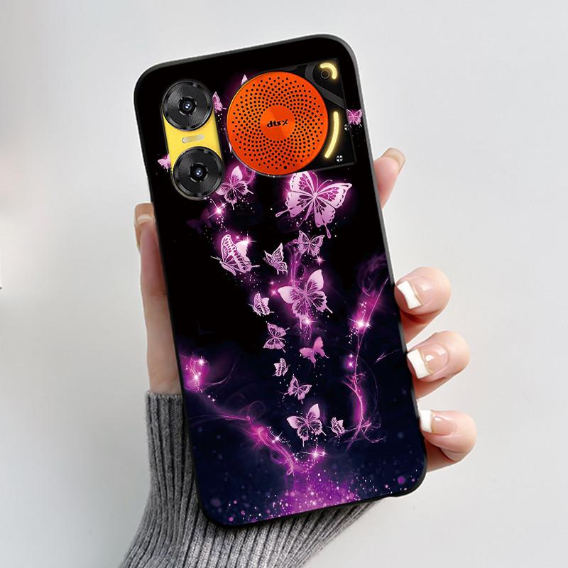 Printing Case For ZTE Nubia Music 2 Music2 Soft Silicone Black Shell For ZTE Nubia Music Z2353 Cover Cute Flower Cartoon Casing