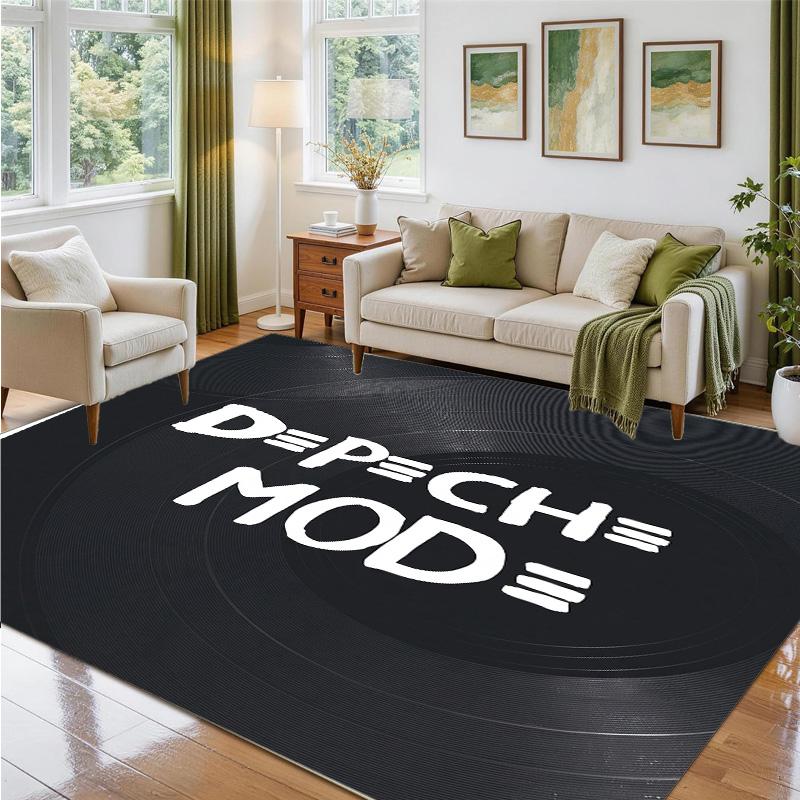 Depeche Mode Design Crystal Velvet Rug Soft Decorative Mat for Bedroom Entrance