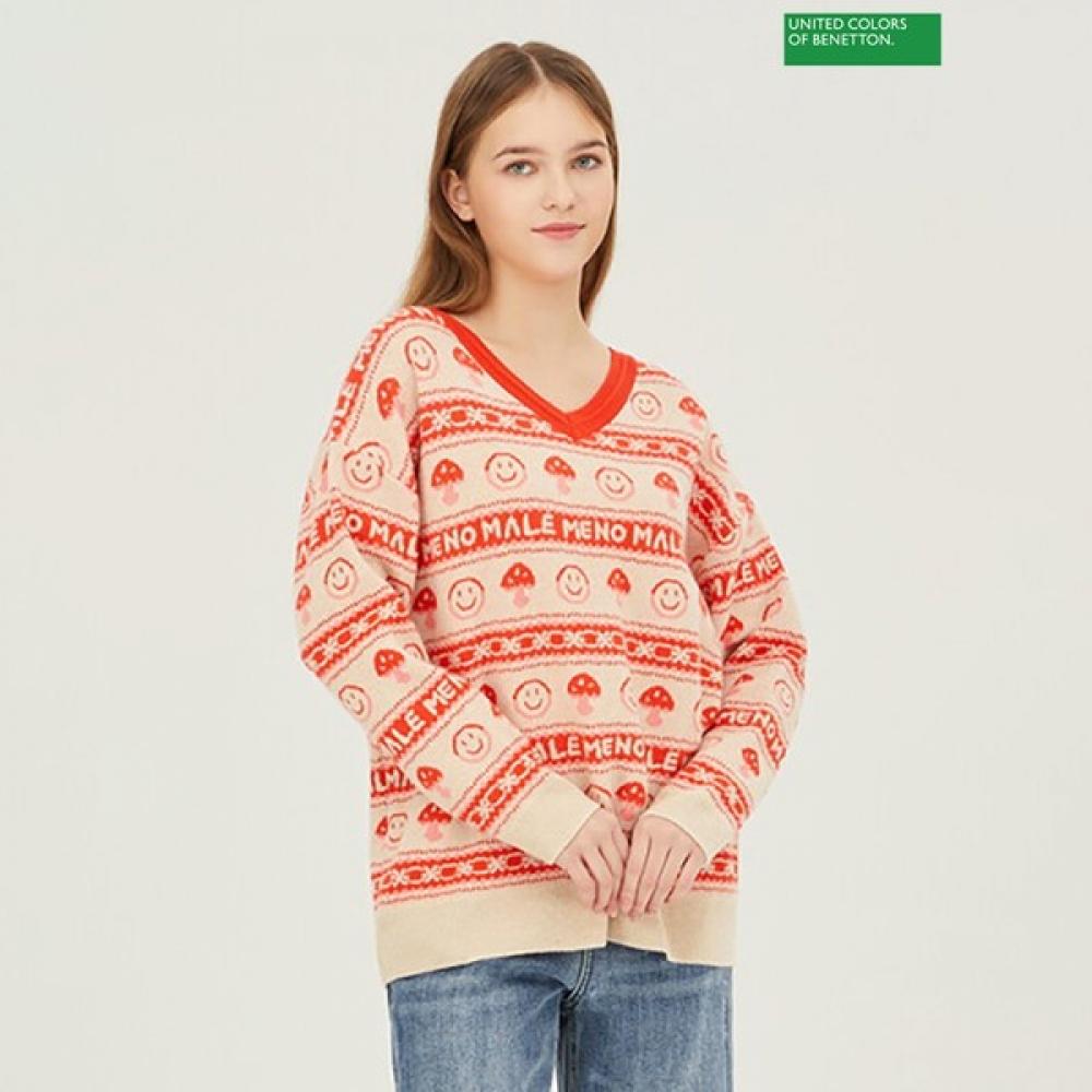 Benetton Benetton Mushroom Smile Knit Bakp49361 Or