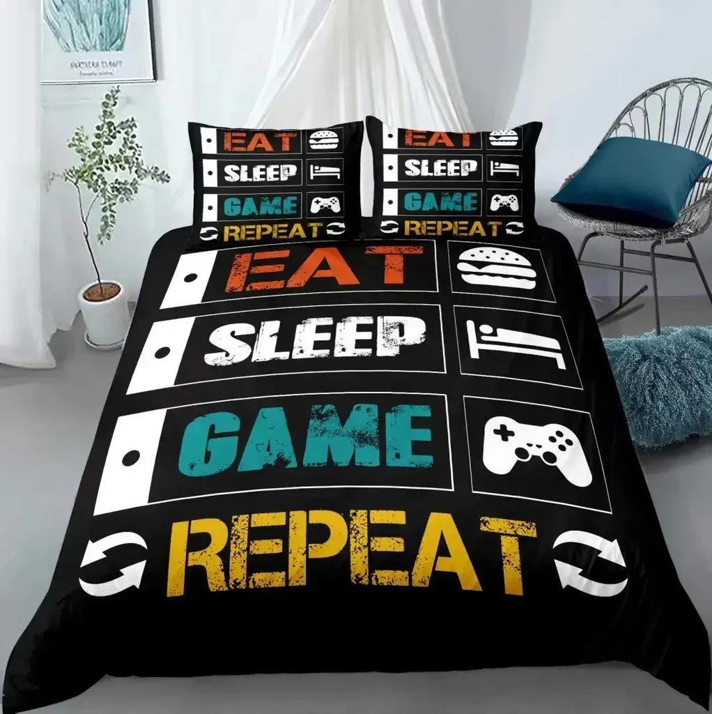 Moderne Technologietrends Gamer Bettwäsche Set Für Erwachsene Kinder Kinder Gamepad Warmer Bettbezug Weiche Bettbezug Hipie Nordic Polyester Bequem