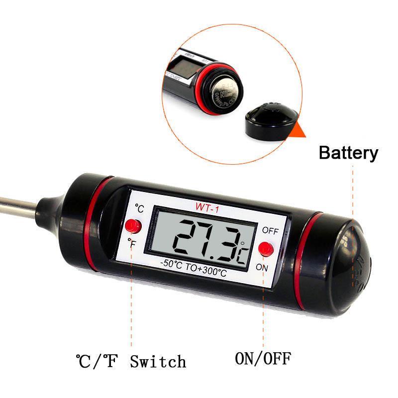 Portable Kitchen Digital Cooking Food BBQ Meat Water Milk Oil Sensor Electronic Thermometer Tool