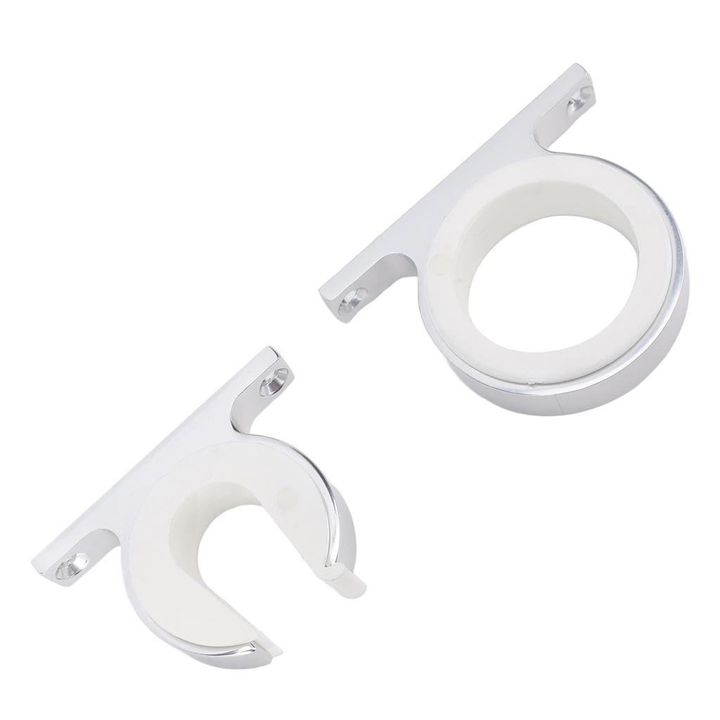 Single Rod Rack Set Aluminum Alloy Anodized Finish Multifunctional Secure Support Flexible Installation for Wood Metal