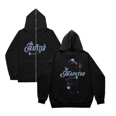 Unisex Hooded Long Sleeve Loose Fit Zip Up Sweatshirt Casual Graphic Cardigan