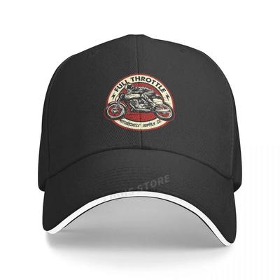 Full Throttle Cafe Racer Rockabilly Biker Baseball Cap Outdoor Reiten Hüte Atmungsaktive Unisex Baumwolle Snapback Hut