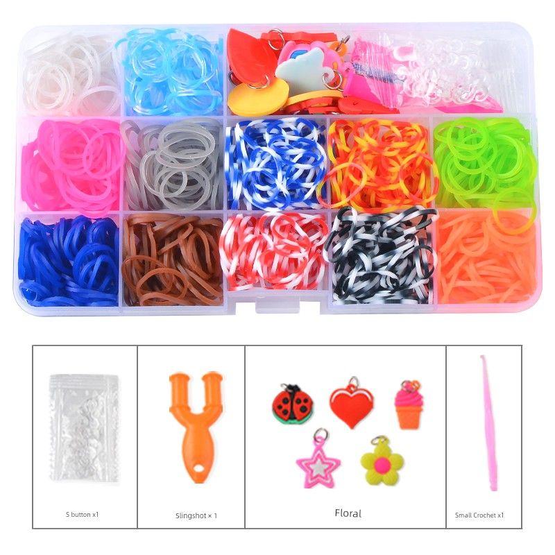 

Making Educational Rubber Band Toys Girls Handmade DIY 15 grid rubber bands (about 600)